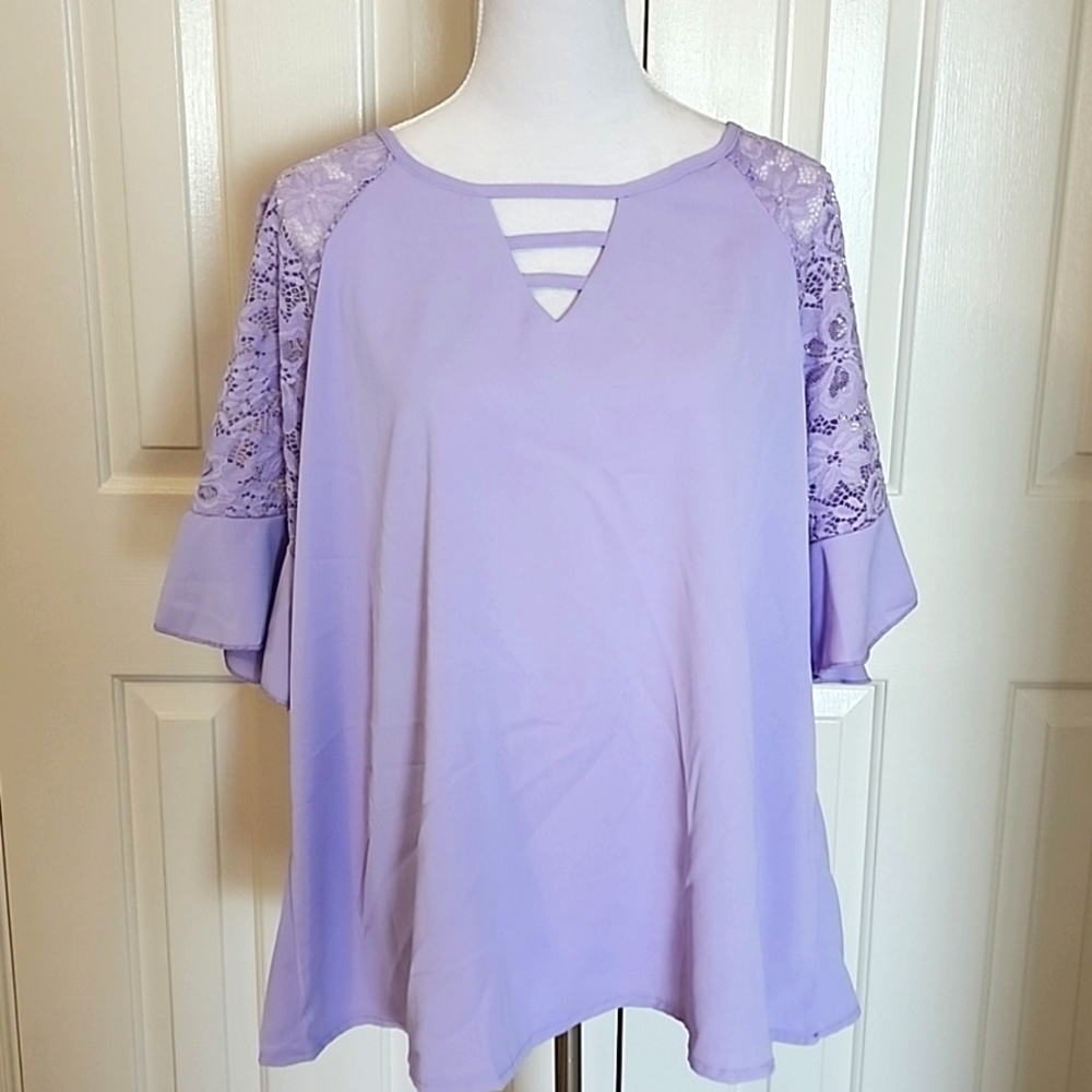 Lace n Lavender Top